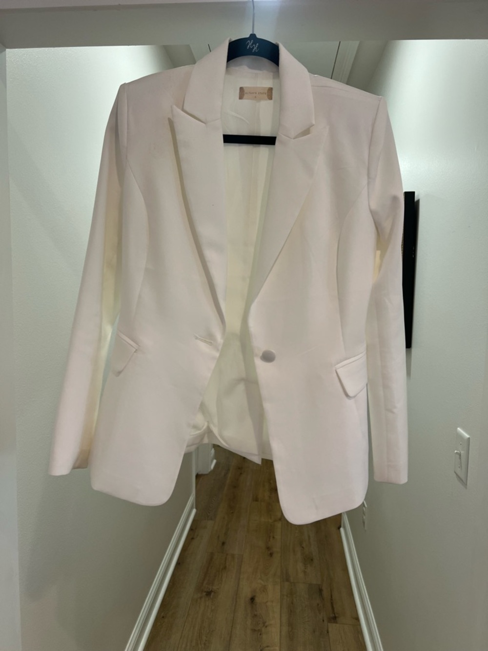 Altar'd State Cream Single-Button Tailored Blazer